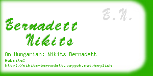 bernadett nikits business card